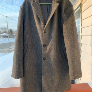 Elegant silver gray dress coat